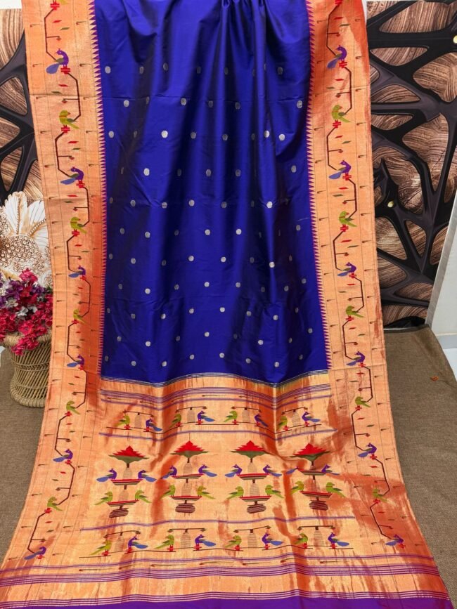 Mor Popat Paithani Sarees